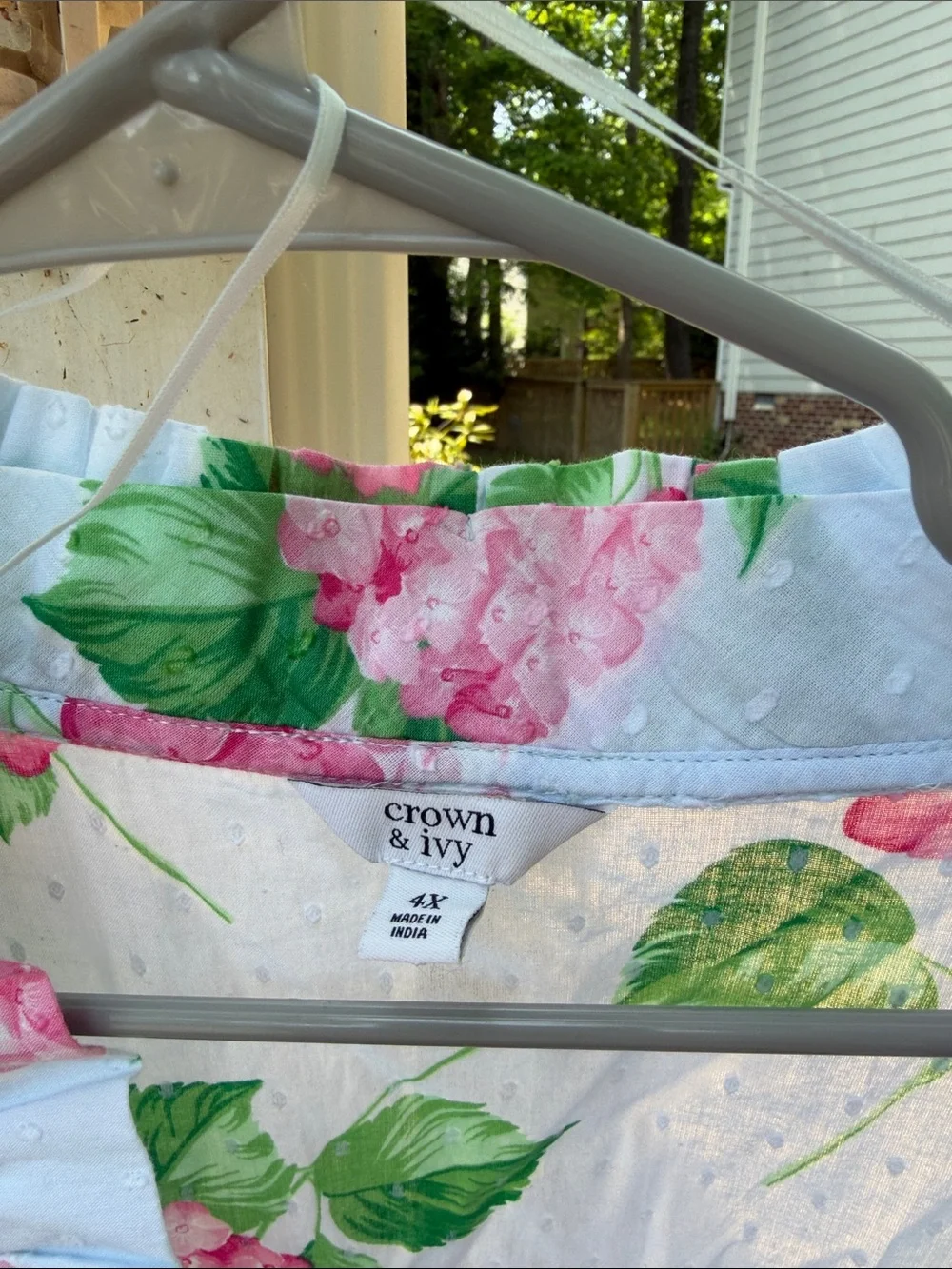 crown & ivy White Maxi Dress with Pink Floral Print - Picture 2 of 2